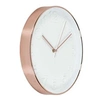 Image de Horloge ronde cuivrée et blanche 30.5 cm