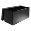 Image de - Banc coffre de rangement en polyuréthane Zoé noir