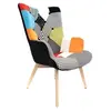 Image de Fauteuil patchwork Helsinki dossier haut