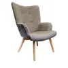 Image de - Fauteuil en tissu style scandinave Helsinki gris