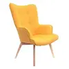 Image de - Fauteuil en tissu style scandinave Helsinki jaune
