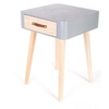 Image de - Chevet scandinave avec tiroir et poignée en cuir