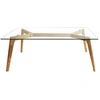 Image de Table basse rectangulaire en verre 110 x 60 x 45 cm