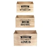 Image de Caisse en bois empilables Home (Lot de 3)