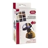 Image de Dômes de présentation - Lot de 4 emporte-pièces demi sphère en inox brossé