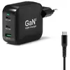 Image de Port Chargeur mural 100W GaN 3 ports + Câble USB-C - 2m