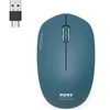 Image de PORT Connect Collection - Souris - droitiers et gauchers - optique - 3 boutons - sans fil - 2.4 GHz - récepteur sans-fil USB/USB-C - saphir