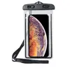 Image de Pochette Etanche IPX8 pour Smartphone Universel avec Cordon au Tour de Cou Noir