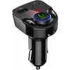 Image de Double Chargeur voiture USB A+C 25W avec transmetteur FM Noir