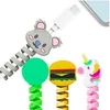 Image de Set 4 Protections et Décoration de Câble Licorne Koala Burger et Pastille Multicolore