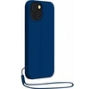 Image de Coque pour iPhone 14 Plus en Silicone avec dragonne assortie Bleu marine