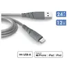 Image de Câble Ultra Renforcé USB-A/Lightning 1.2m Recyclé Gris