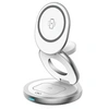 Image de Force Power - Support de chargement sans fil - 3 en 1, pliable - 15 Watt - blanc