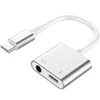 Image de Adaptateur 2 en 1 USB-C vers Jack 3.5mm/USB-C Renforcé Blanc