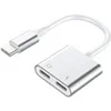 Image de Adaptateur 2 en 1 USB-C vers USB-C Renforcé Blanc