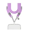 Image de Bandoulière pour Smartphone Universel Double Accroche avec Système de Fixation Violet