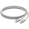 Image de Câble USB-C vers Lightning MFi 3A Power Delivery 60W Renforcé Tressé 2m Blanc