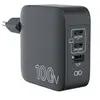 Image de Chargeur USB-A / 2x USB-C 100W Power Delivery GaN Universel Ultra Rapide Noir