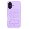 Image de Coque MagSafe pour iPhone 17 en Silicone Pop It Antistress avec Support Violet