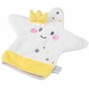 Image de Doudou marionnette en forme d'étoile "Essen'Ciel" - Blanc/Jaune - L 25 x H 15 x l 6 cm