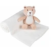 Image de Doudou avec plaid Foret - Ourson - Beige - l 80 x L 100 cm