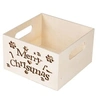 Image de Caisse à Customiser "Merry Christmas" 15cm Naturel