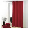 Image de Rideau a oeillets metal 140 x 280 cm polyester uni essentiel Rouge Douceur d'Intérieur