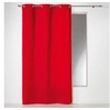 Image de Rideau a oeillets 140 x 240 cm coton uni panama Rouge