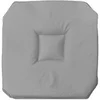 Image de Galette 4 rabats 36 x 36 x 3.5 cm polyester uni essentiel Gris