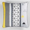 Image de coussin passepoil 40 x 40 cm polyester imprime yellow mix des. place