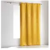 Image de Rideau a oeillets 140 x 240 cm occultant velours frappe opacia Jaune