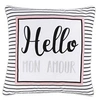 Image de Housse de Coussin "Hello" 40x40cm Noir