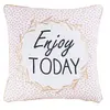 Image de housse de coussin +encart 40 x 40 cm coton imp. metallise enjoy today des place