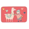 Image de tapis rectangle 45 x 75 cm velours imprime happy lama
