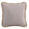Image de Coussin dehoussable 40 x 40 cm polycoton uni+jute kelonia Gris