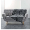 Image de Plaid Uni en Flanelle "Flanou" 125x150cm Gris