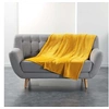 Image de Plaid Uni en Flanelle "Flanou" 125x150cm Jaune