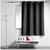 Image de Rideau a oeillets metal 140 x 180 cm polyester uni essentiel Noir