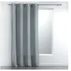 Image de Rideau a oeillets 140 x 280 cm tisse uni meliane Gris