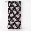 Image de Rideau à Oillets "Velvet Flower" 140x240cm Noir