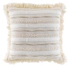 Image de Coussin Déco à Franges "Atlas" 40x40cm Naturel