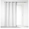 Image de Rideau a oeillets 140 x 260 cm 100% occultant/microfibre unie obscure Blanc