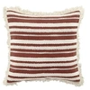 Image de Coussin dehous. compr. franges 40 x 40 cm coton tisse atlas Terracotta
