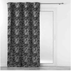 Image de Rideau à Oillets Jacquard "Floriss" 140x260cm Noir
