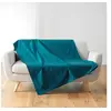 Image de Plaid Lucile en polycoton bleu 180x220