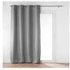 Image de Rideau à oillets thermique jacquard gris 140x260