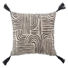 Image de Coussin Déco à Pompons "Pandore" 45x45cm Noir
