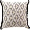 Image de Coussin Déco à Franges "Oricia" 45x45cm Beige & Noir