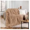 Image de Plaid imitation fourrure/sherpa Foxy sable 180x220