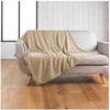 Image de Plaid bouclette unie Wooly Beige 180x220